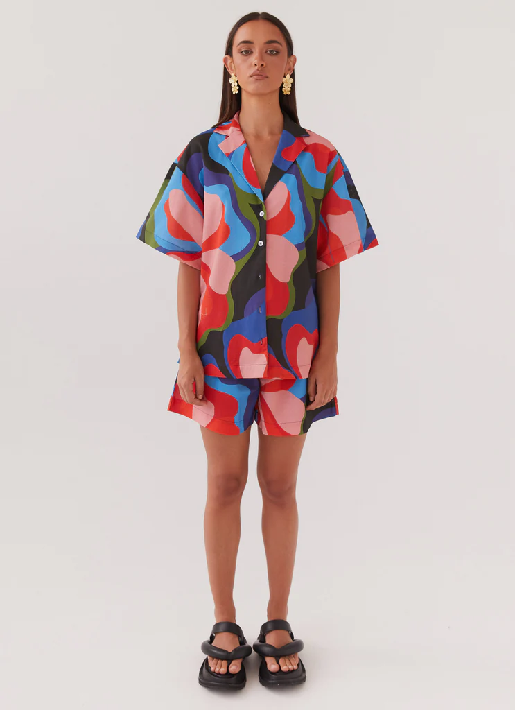 Chemise Oversized en Lin Gracieuse - Fantaisie Florale