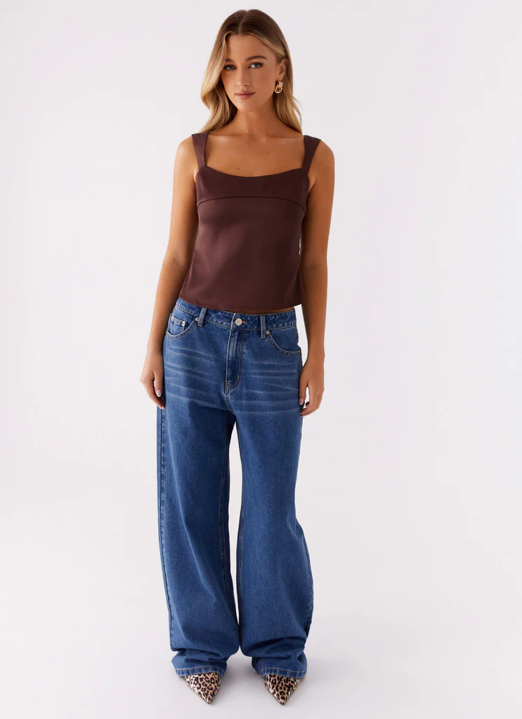 Haut Satin Lylah - Brun