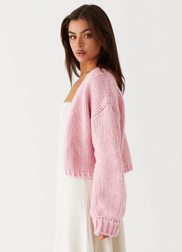 Cardigan Jacquard Jasleen - Rose