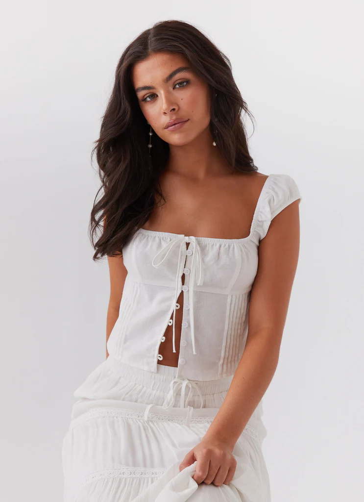 Xanthe Bustier Top - Mist Ivoire