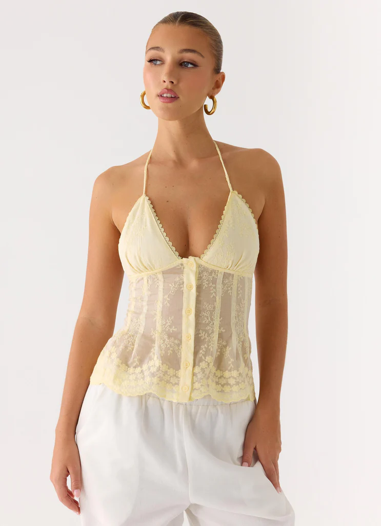Halter Non Stop - Jaune Beurre