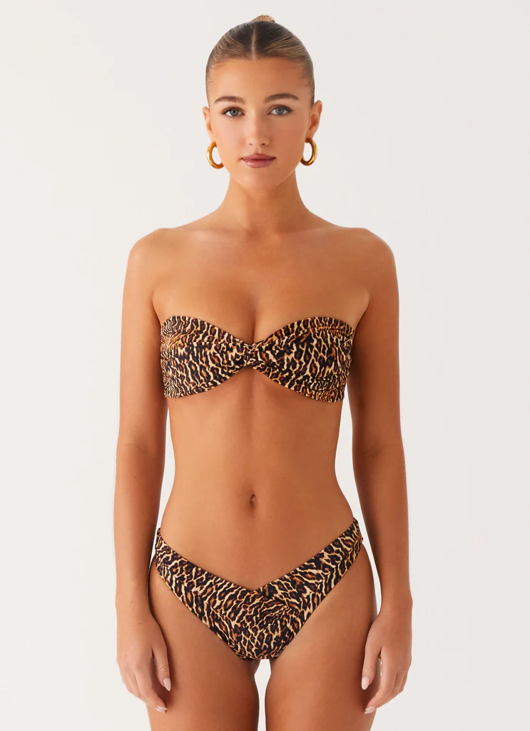 Haut de maillot de bain bandeau Delta - Cheetah