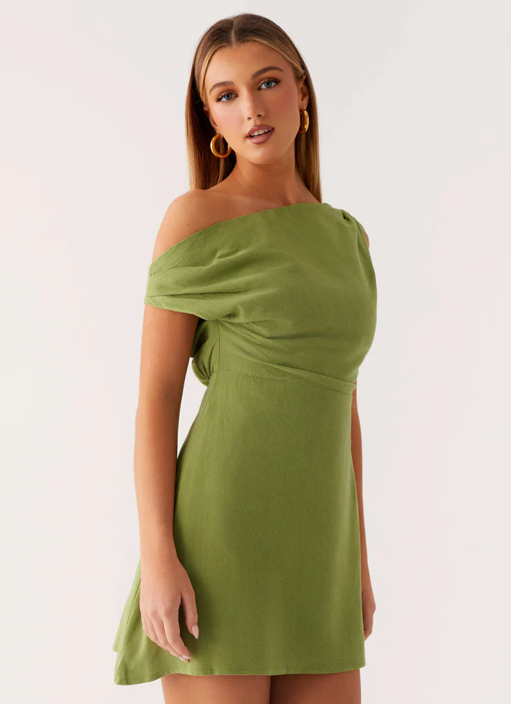 Robe Mini en Lin Lady Love – Cactus Robe Mini en Lin Lady Love - Cactus