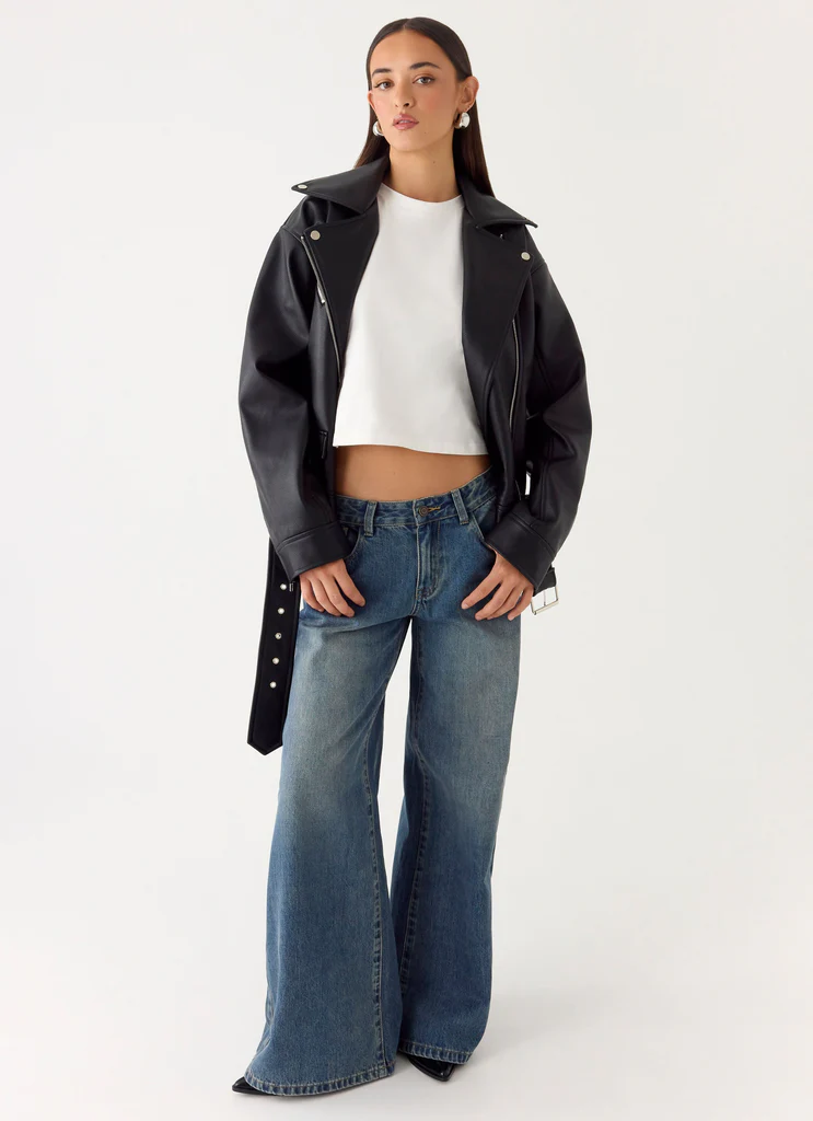Ethan PU Biker Jacker – Noir Ethan PU Biker Jacker - Noir