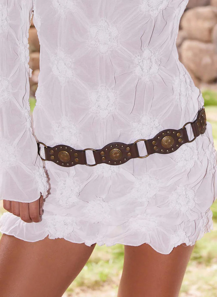 Ceinture anneau Laina - Marron