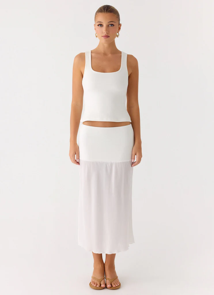 Jupe Midi Connect My Heart – Blanc Jupe Midi Connect My Heart - Blanc