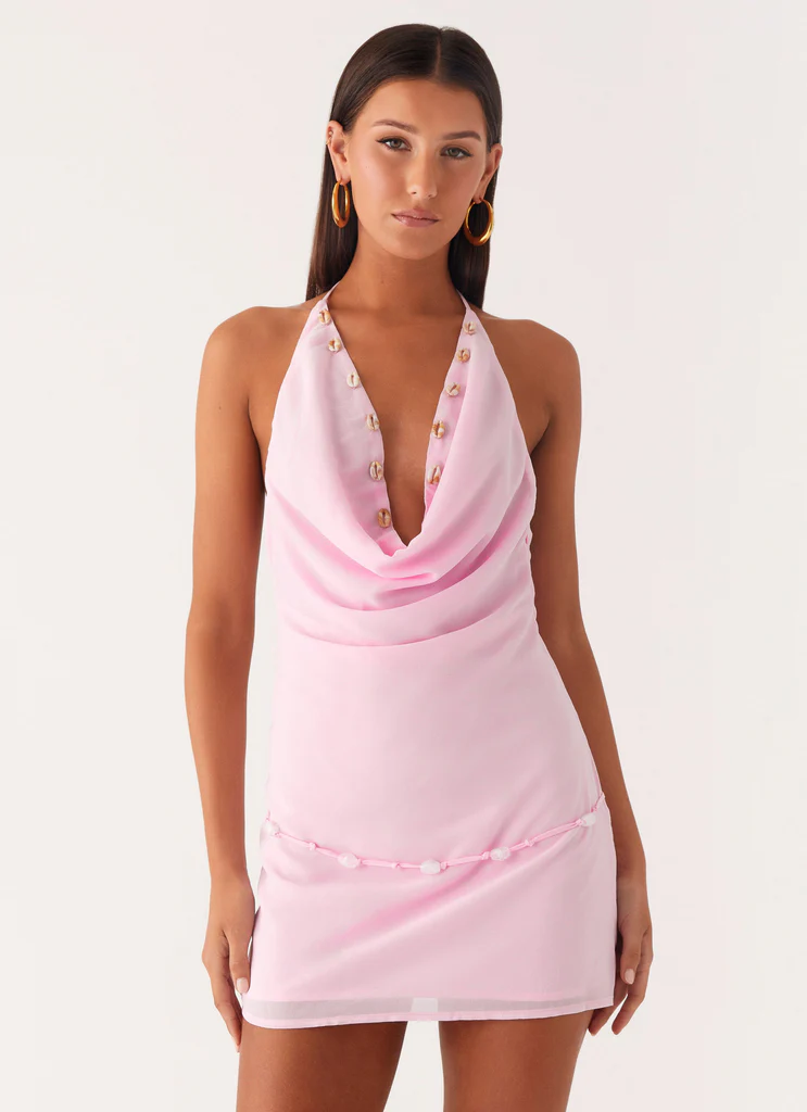 Just for Love Mini Dress - Rose Pâle