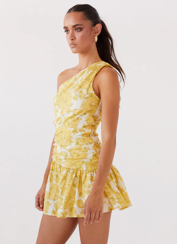 Robe Mini Épaule Seule Sunkissed Hearts - Narcisse