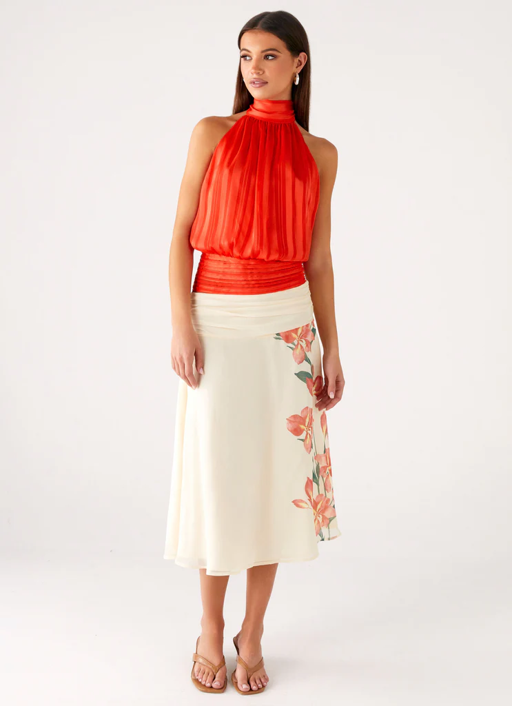 Top en Chiffon Willow - Corail
