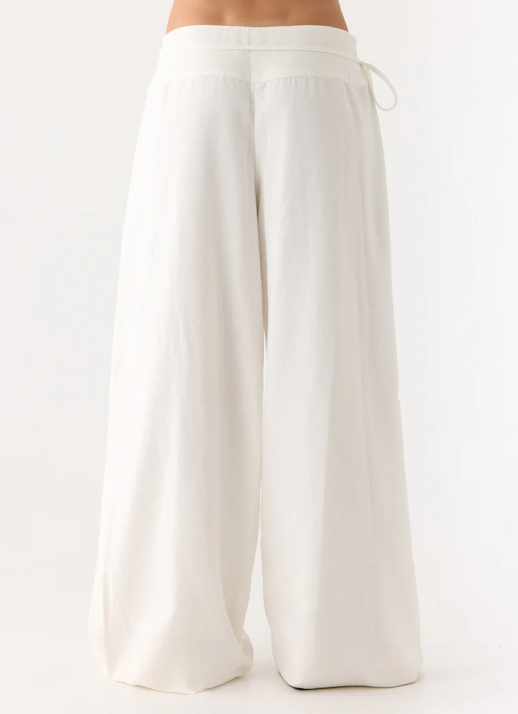 Pantalons en lin Isobel - Blanc