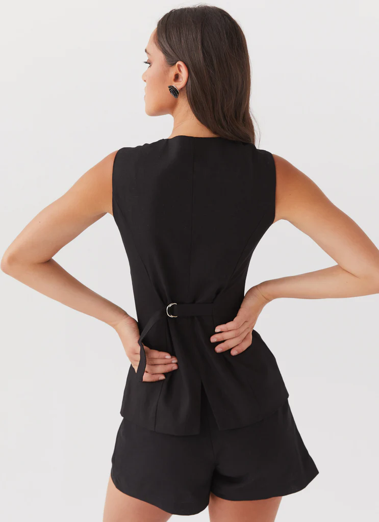 Gilet en lin Born For Bordeaux - Noir
