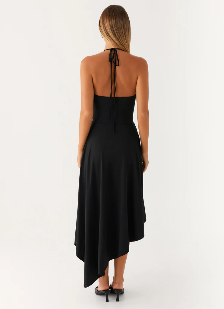 Robe Midi à Perles Vena - Noir