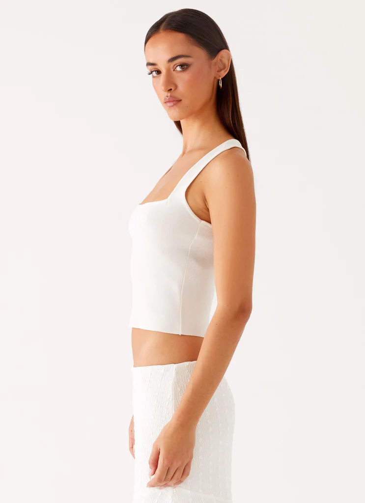 Top Jacquard Johanna - Blanc