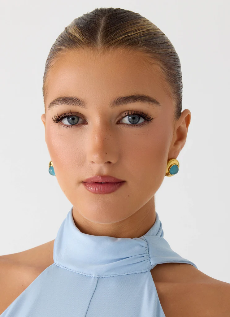 Boucles d'oreilles Poise - Bleu