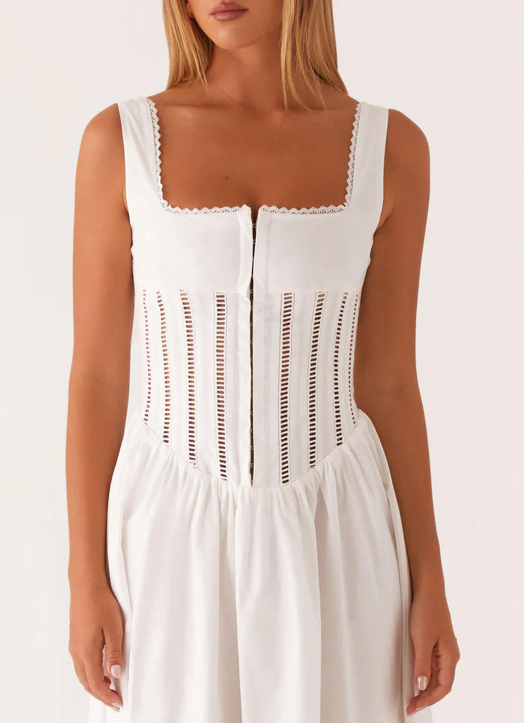 Robe Midi Waiting On You - Blanc