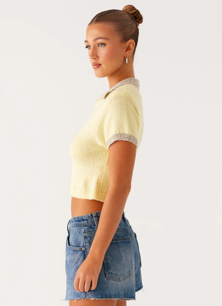 Top en maille Walsh - Jaune