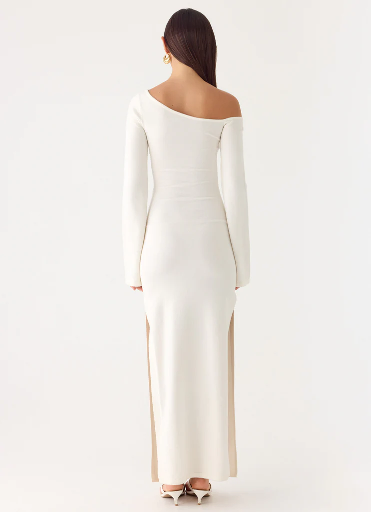 Robe maxi tricot Kova - Blanc