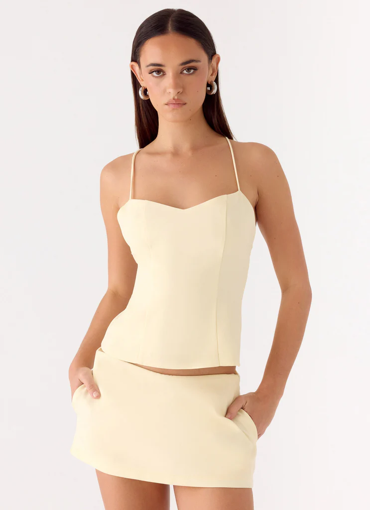 Mini-short Mirna - Jaune citron