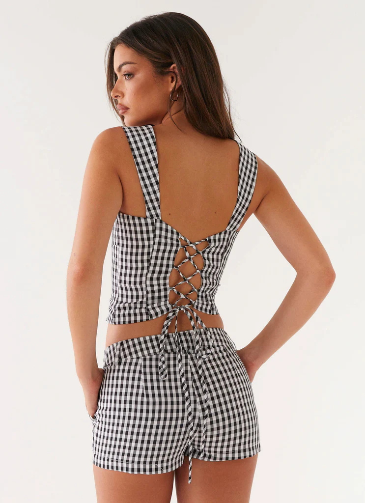 Shorts Sur Mesure Clayton - Carreaux Noirs