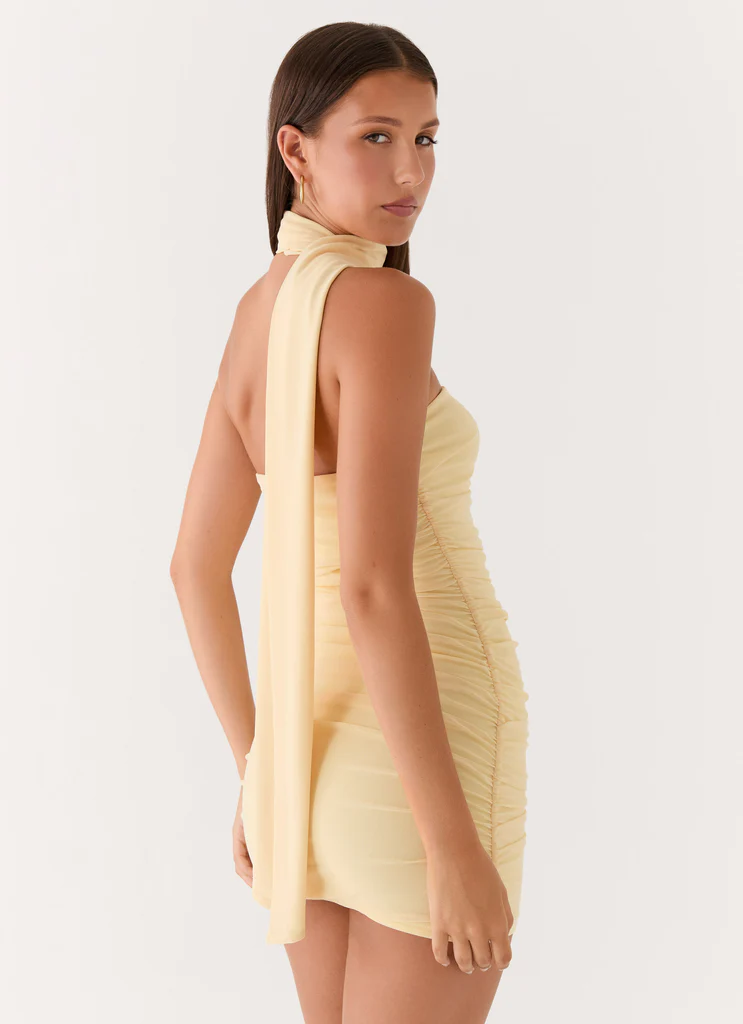 Robe Micro Mini Actualité Explosive - Jaune