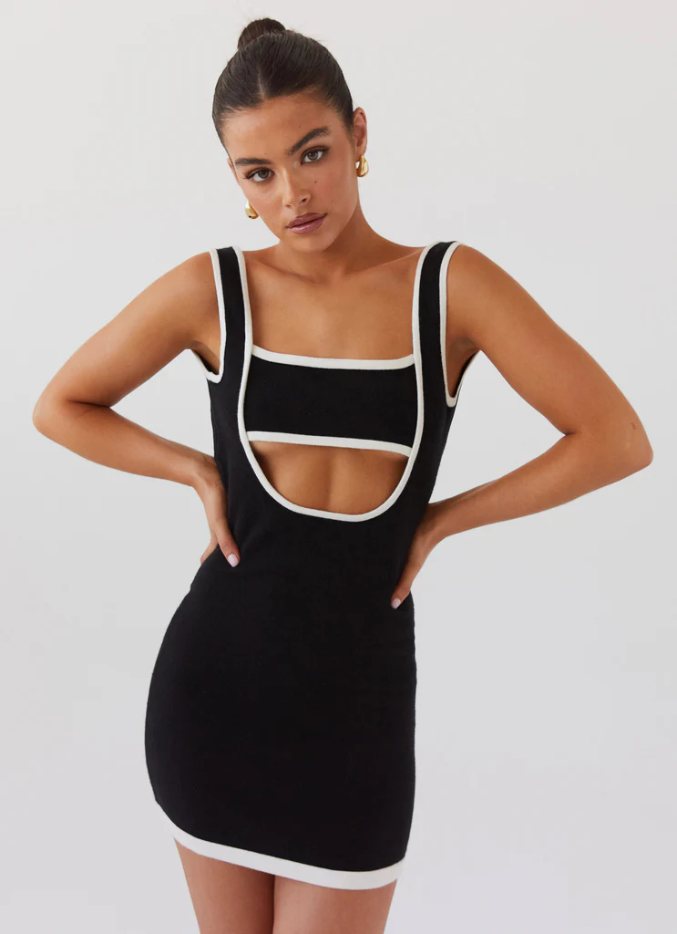 Robe Mini Tricot Lost In Paris - Noir