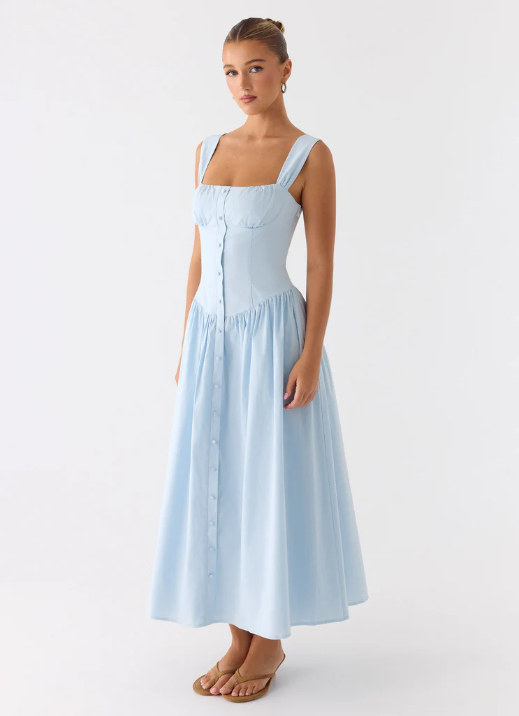 Robe Midi Emmalina – Bleu Robe Midi Emmalina - Bleu
