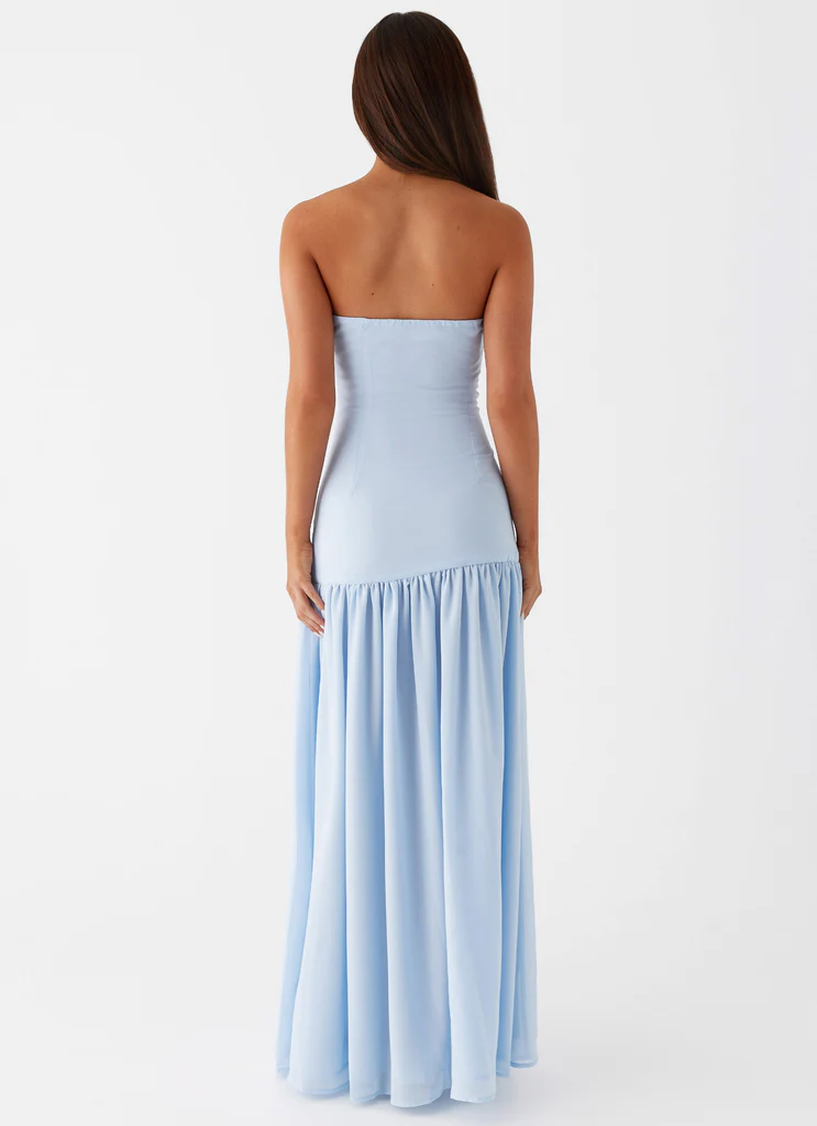 Robe Maxi Sans bretelles Eden - Bleu