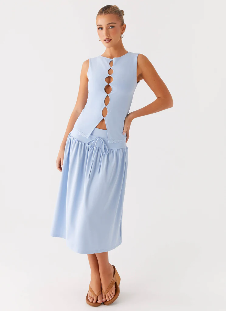 Dawn Drift Top - Bleu