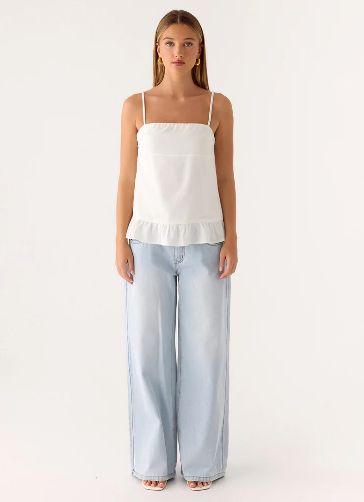 Top en lin Lucie Mae - Blanc