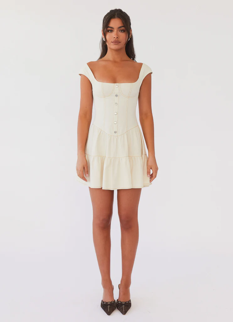 Robe bustier en denim Isabella – Antique Robe bustier en denim Isabella - Antique