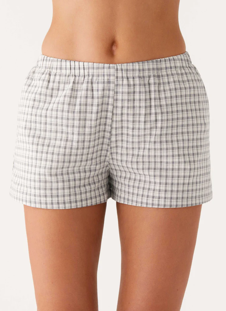 Shorts Adalina - Gris à carreaux