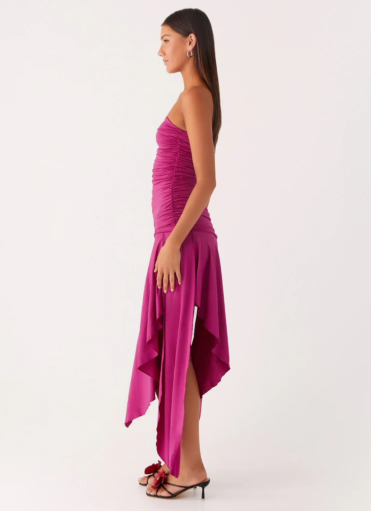 Robe Maxi Sans bretelles Ora - Fuchsia
