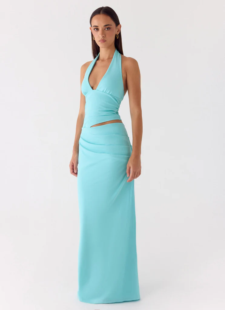 Robe maxi Almost Love - Aqua
