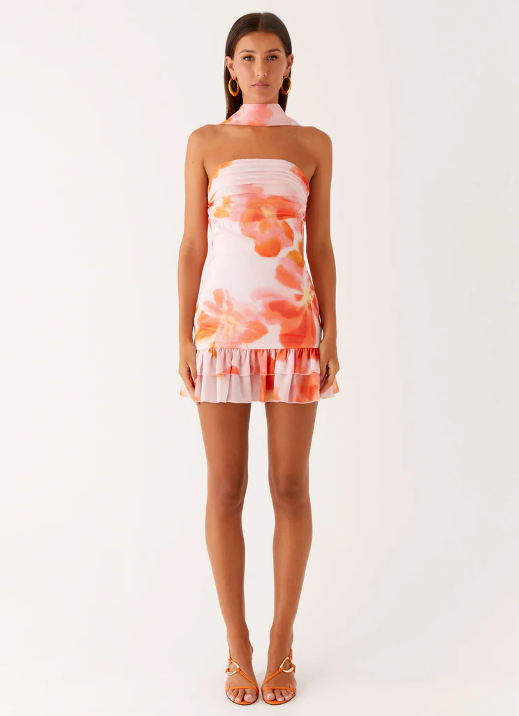 Robe Mini Écharpe Manon - Blossom Rosé