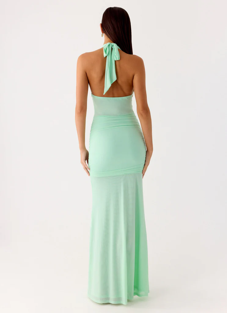Robe Maxi à Bretelles Miyah - Bleu Menthe