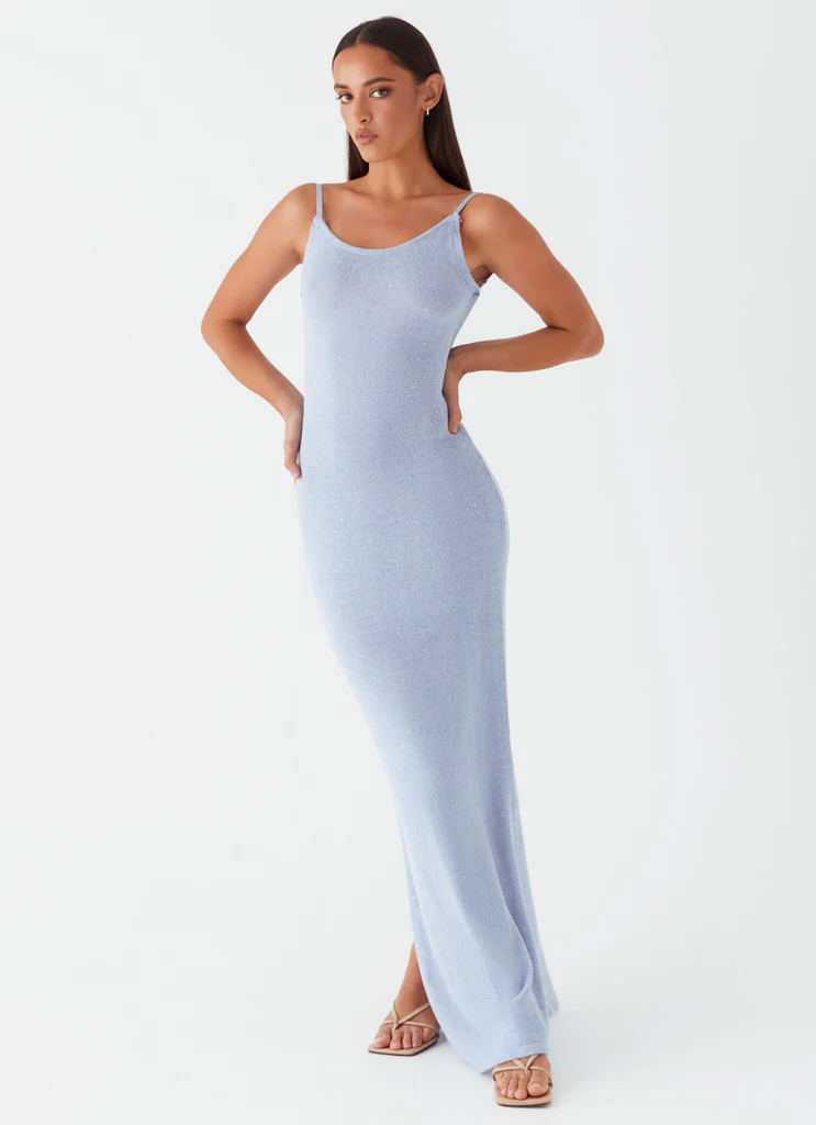 Robe Maxi Scarlett Steel – Bleu Poudre Robe Maxi Scarlett Steel - Bleu Poudre