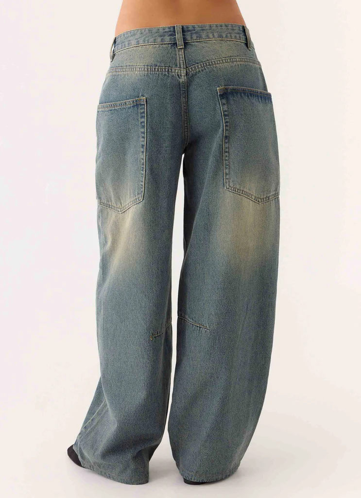 Jean Denim Joseph à Hauteur Basse - Lavage Vintage Bleu