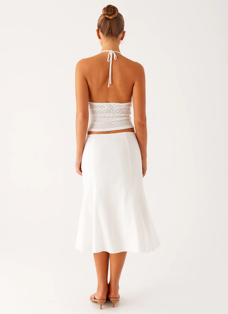 Jupe Midi Olive - Ivoire