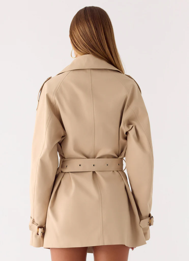 Veste trench mini Jackie - Tan