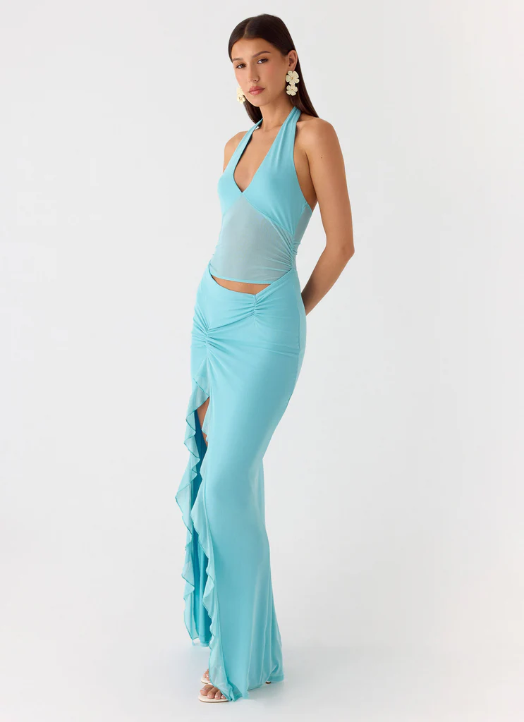 Robe maxi Last Sequence - Bleu Aqua