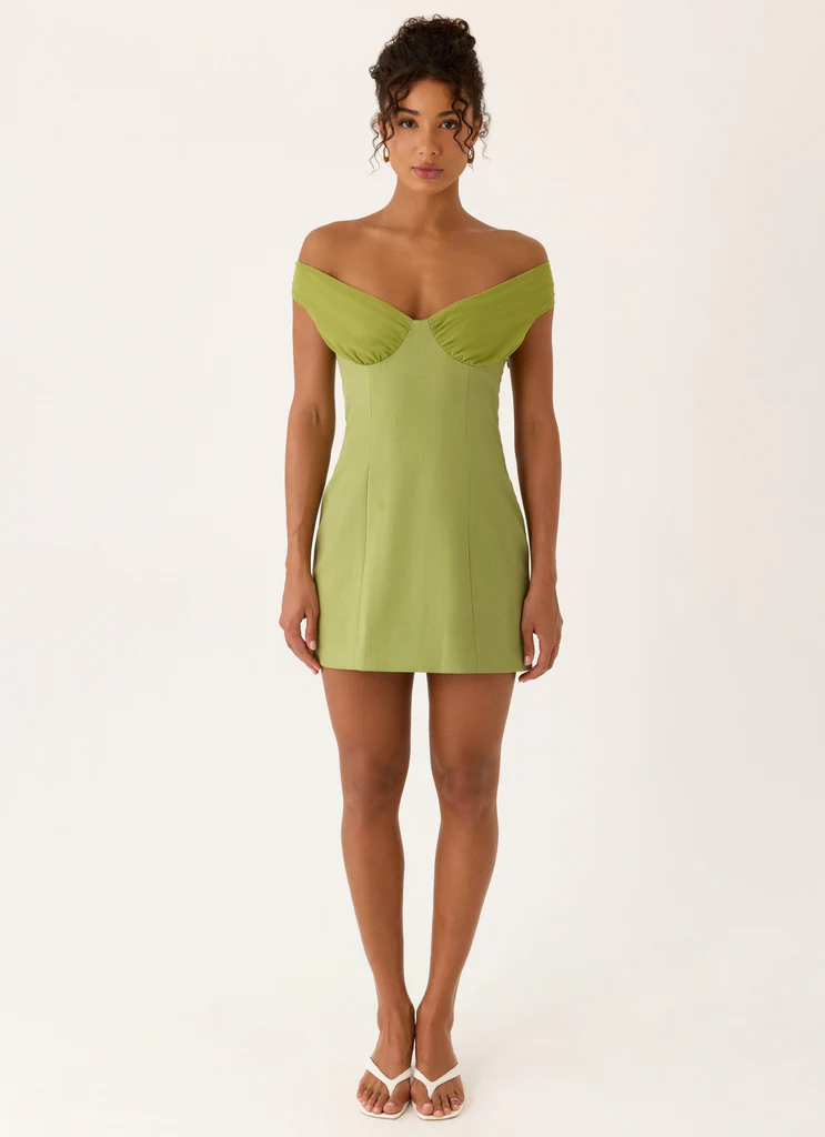Robe Mini Caterina - Vert Fougère