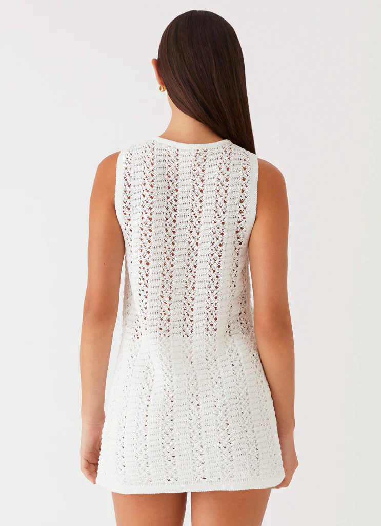 Top en maille Capri Glow - Blanc nuage
