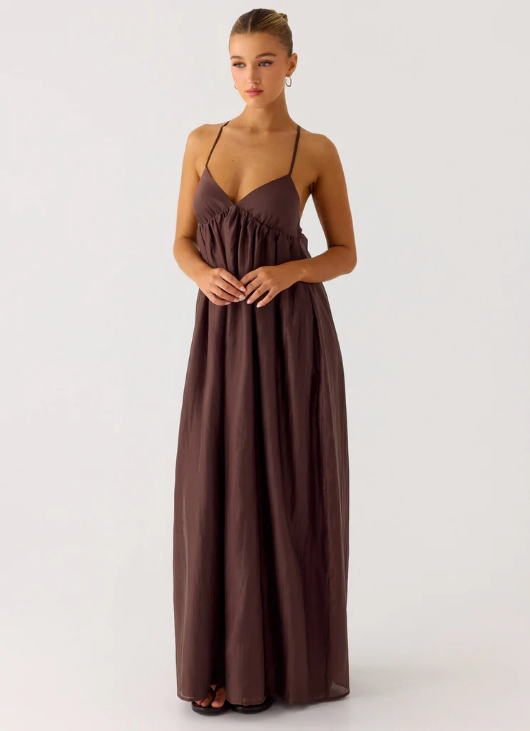 Robe maxi Losario - Chocolat frais