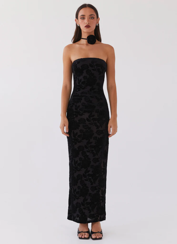 Robe maxi Trouble Love - Noir