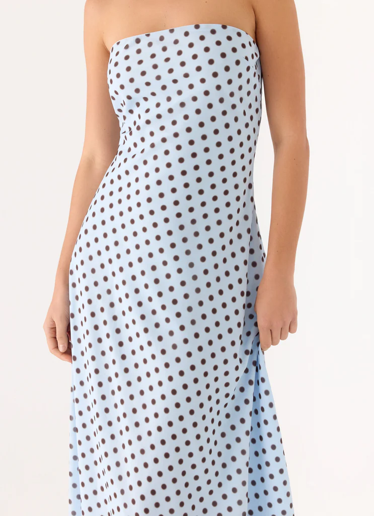 Robe Maxi Chaniva - Rayures Bleu Mocha