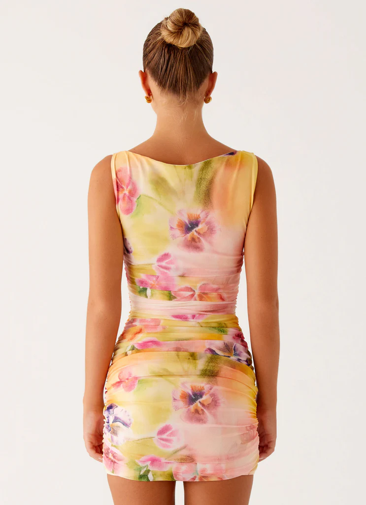 Robe Mini Yennifer - Fleurs en Rayons