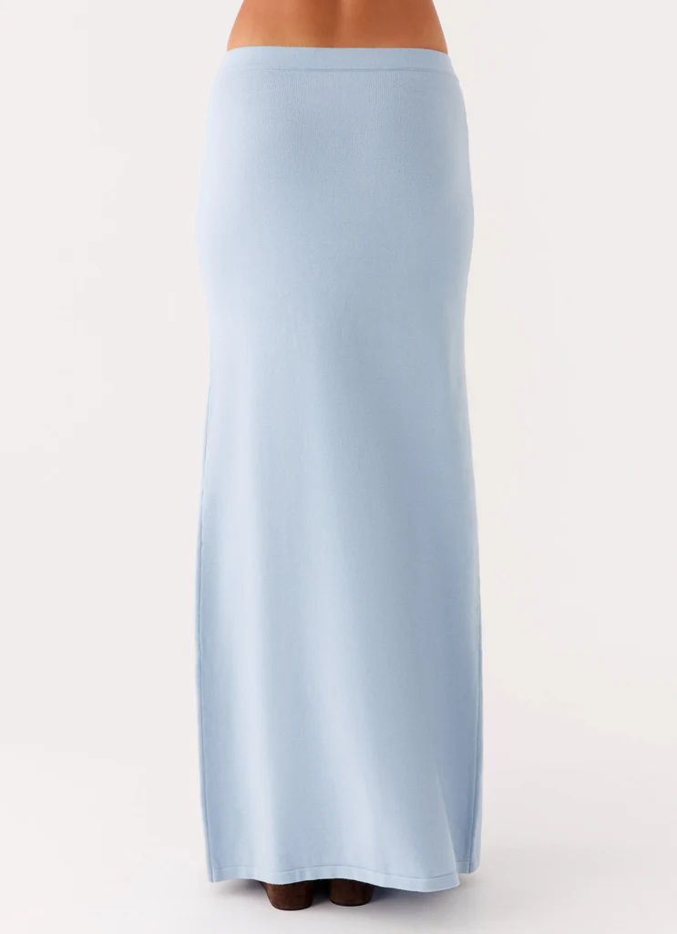 Jupe maxi tricot Anastasia - Bleu