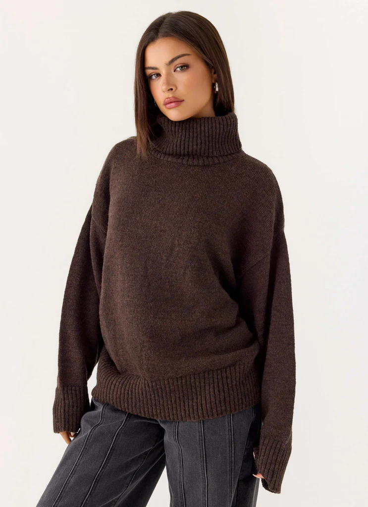 Pull Gabrielle en maille – Chocolat Pull Gabrielle en maille - Chocolat
