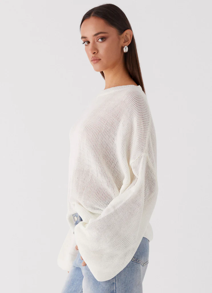 Pull Oversized Tyla - Blanc