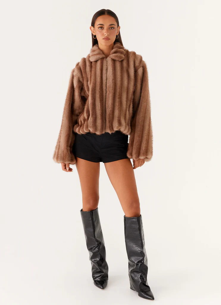 Veste en fausse fourrure Naylor - Marron